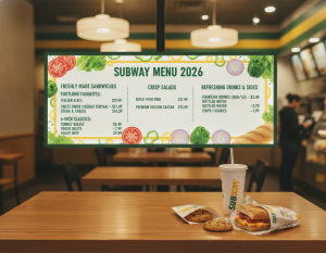 Subway Menu With Prices 2026 Iced Tea